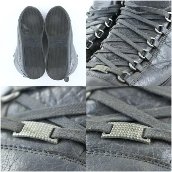 Balenciaga Grey Leather Arena Sneaker Mens 43 main image 10